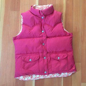 American Eagle reversible flower puffy vest